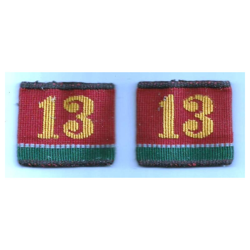 Paire de passants d'épaules armée Suisse - 13ème Régiment d'Artillerie
