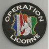 Ecusson velcro "Opération Licorne" couleur - Côte d'Ivoire