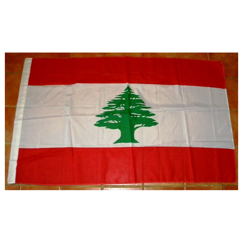 Drapeau libanais 146 x 88 cm en nylon - Liban
