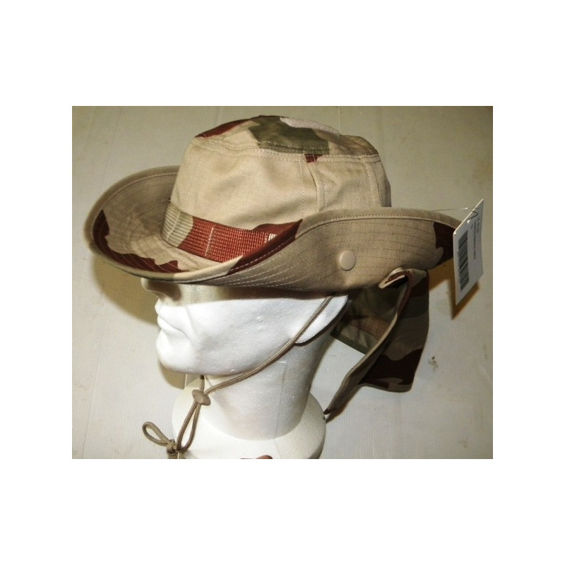 Chapeau de brousse complet Armée française camouflage Désert - Nouveau Modèle - NEUF