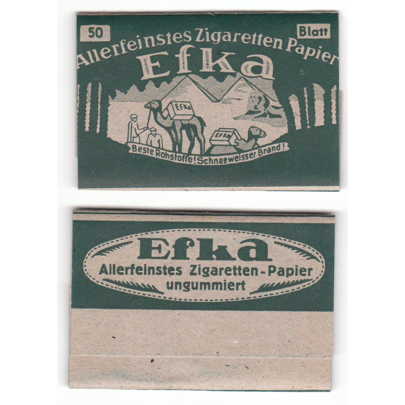 Paquet de 50 feuilles à cigarettes EFKA vert - Gros modèle