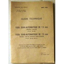 Guide Technique des Fusils Semi-Automatique de 7,5mm - Modèle 1949-56 et modifié