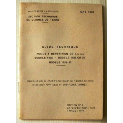 Guide Technique des Fusils à Répétition de 7,5mm - Modèle 1936 - 36 CR 39 - 36-51