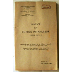 Notice sur le Fusil-Mitrailleur Modèle 1924 Modifié 1929