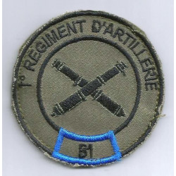 Insigne velcro rond 1er Régiment d'Artillerie - 1ère Batterie