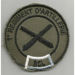 Insigne velcro rond 1er Régiment d'Artillerie - Batterie Commandement Logistique