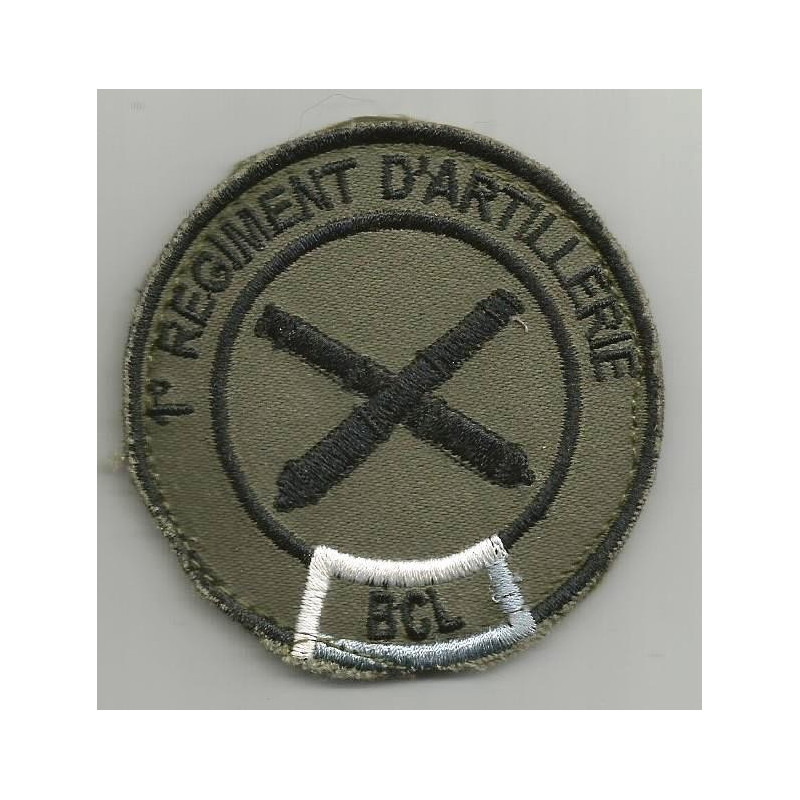Insigne velcro rond 1er Régiment d'Artillerie - Batterie Commandement Logistique