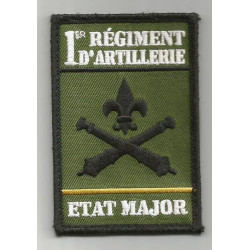 Insigne velcro rectangulaire 1er Régiment d'Artillerie - Etat-Major