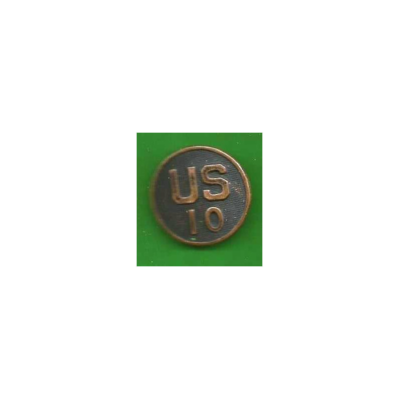 Disque de col "U.S. 10" - 10ème régiment