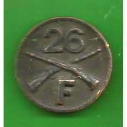 Disque de col 26ème Régiment d'Infanterie Compagnie F