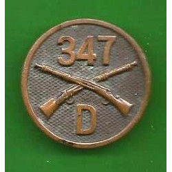 Disque de col 347ème Régiment d'Infanterie Compagnie D