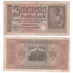 20 Reichsmark Reichskreditkassen Série G