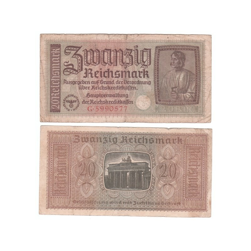 20 Reichsmark Reichskreditkassen Série G