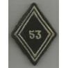 Losange de bras Troupe / Militaire du Rang du 53ème Régiment de Transmissions à crochets ancien