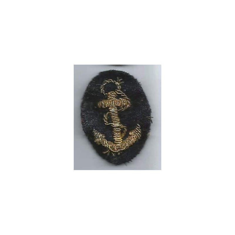 Vieil insigne de bachi Marine Nationale en canetille d'or