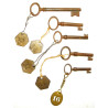 Lot de 5 clefs sur porte-clefs de la Citadelle de Belfort