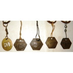 Lot de 5 clefs sur porte-clefs de la Citadelle de Belfort