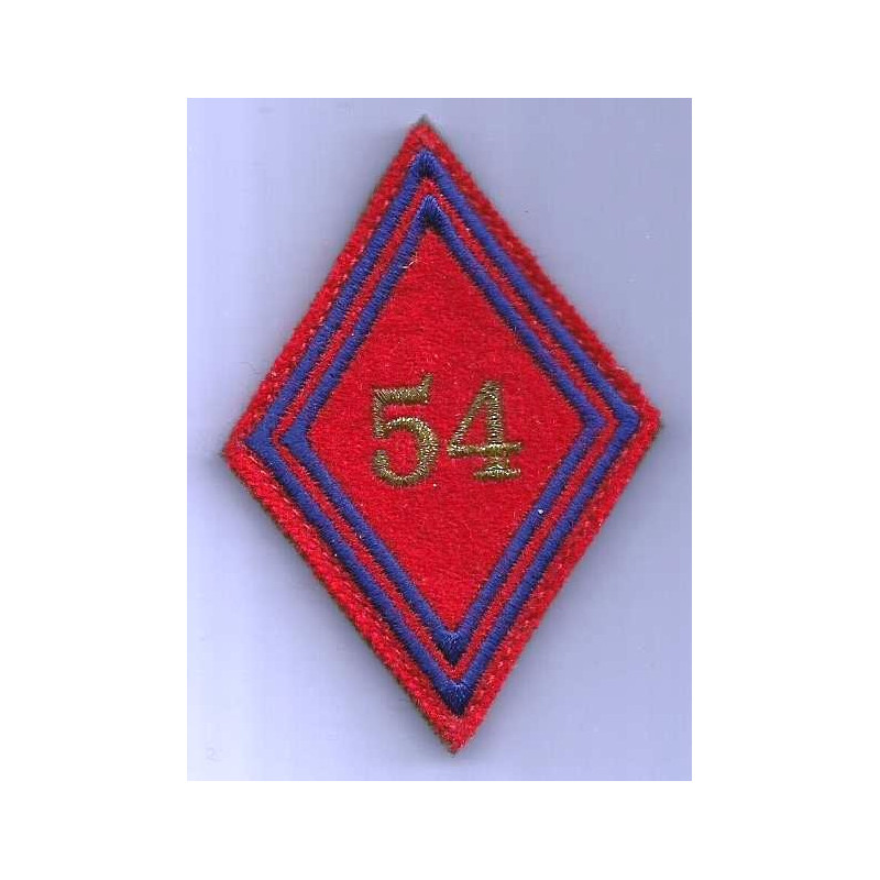 Losange de bras 54ème Régiment d'Artillerie sous-officier / officier à velcro