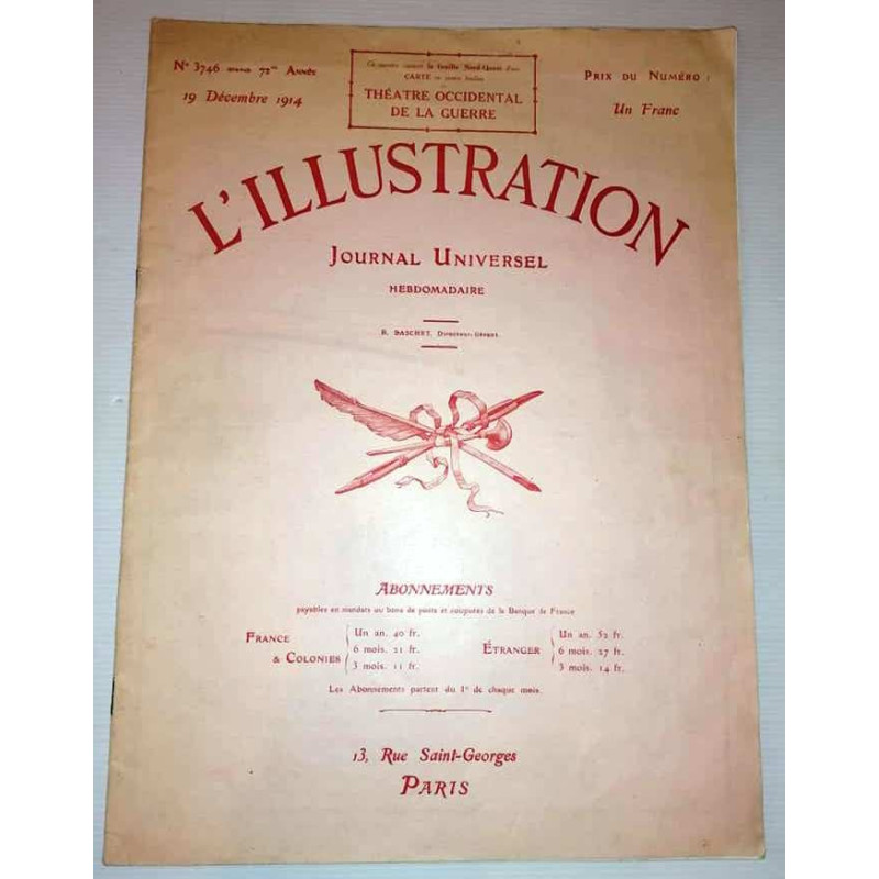 Magazine "L'Illustration" du 19 Décembre 1914