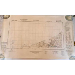 Carte routière "Deutsche Heereskarte" Saint-Jean de Luz / Région de Bayonne - France - 1943