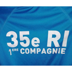 Tee-Shirt Bleu en baumwolle 1ère Compagnie du 35ème Régiment d'Infanterie Occasion