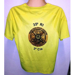 Tee-Shirt Jaune en baumwolle 3ème Compagnie du 35ème Régiment d'Infanterie Occasion