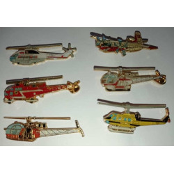 Collection de pin's Hélicoptères/Avion Pompiers Sécurité et Protection Civile