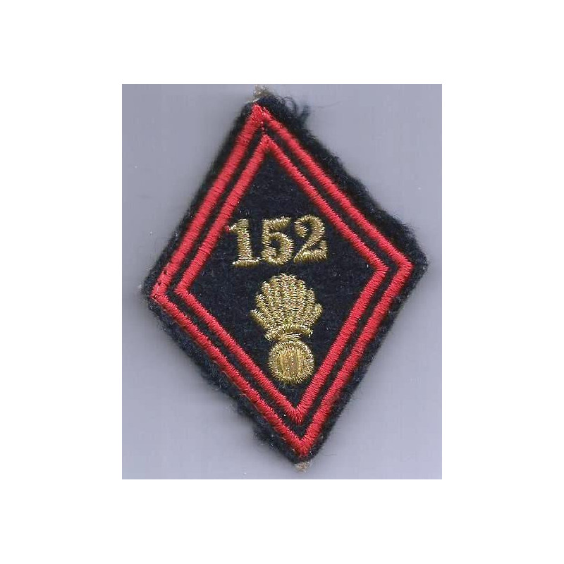 Losange de bras 152ème Régiment d'Infanterie sous-officier / officier velcro