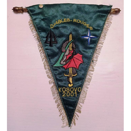 Fanion Diables-Rouges Kosovo 2001 4ème Compagnie du 152ème Régiment d ...
