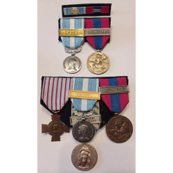Ensemble Médailles Opération Barkhane au Sahel : Les 2 Placards de Médailles et placard de rappels OPEX - Infanterie