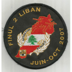 Grand écusson FINUL 2 LIBAN DAMAN 3 du 152ème Régiment d'Infanterie 