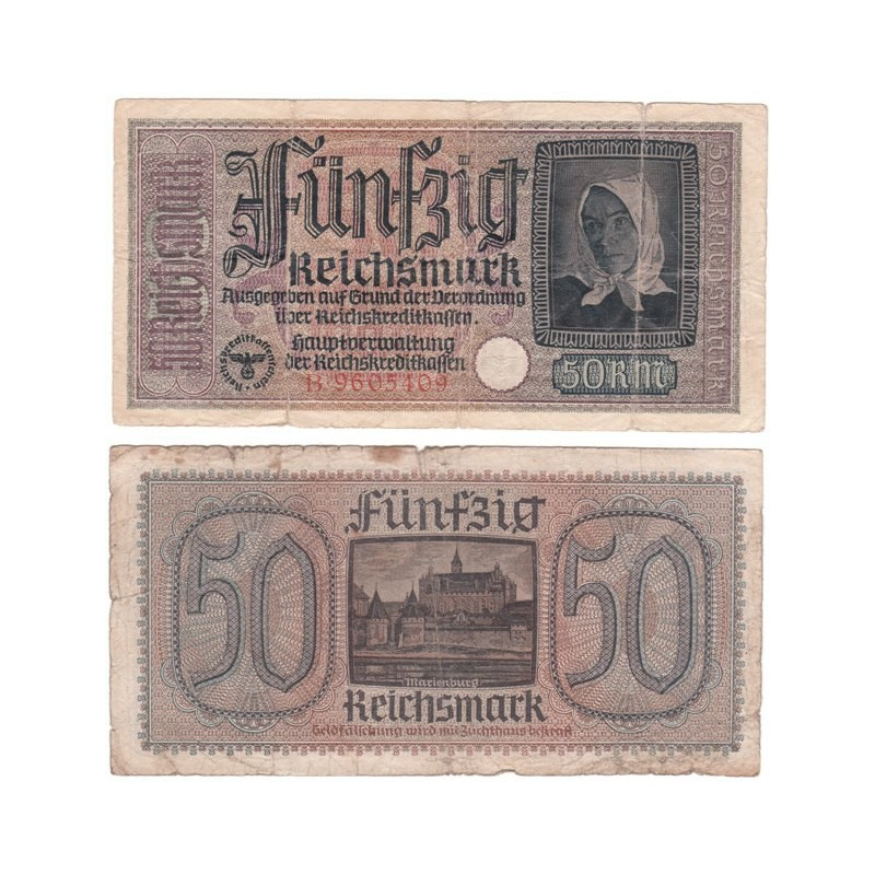 50 Reichsmark Reichskreditkassen Série B