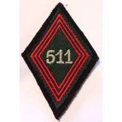 Losange de bras 511ème Régiment du Train sous-officier / officier velcro
