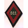 Losange de bras 511ème Régiment du Train sous-officier / officier velcro