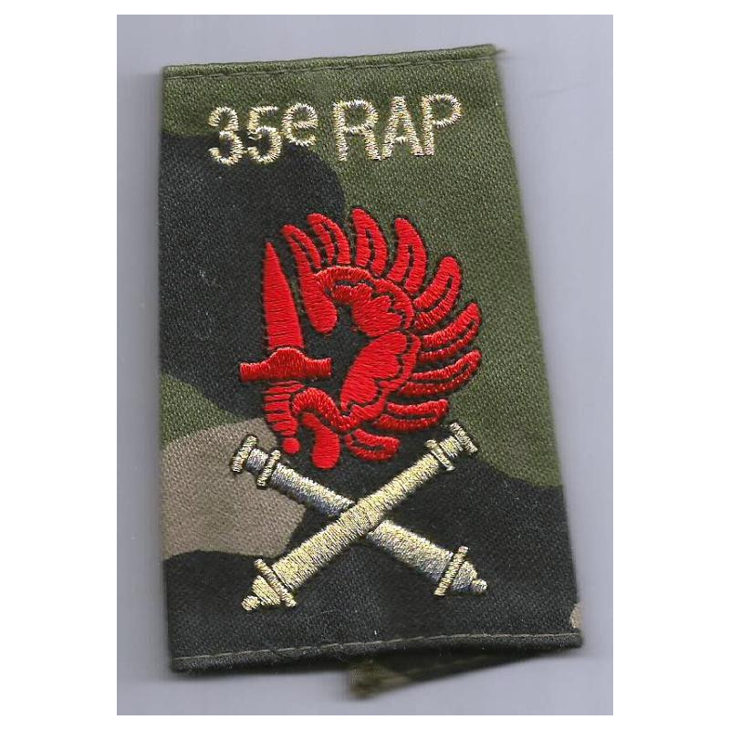 Fourreau d'épaule de Batterie rouge du 35ème Régiment d'Artillerie Parachutiste