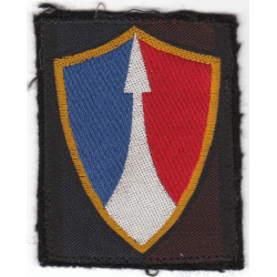 Ecusson tissu du IIème Corps d'Armée rectangulaire sans inscription à crochets