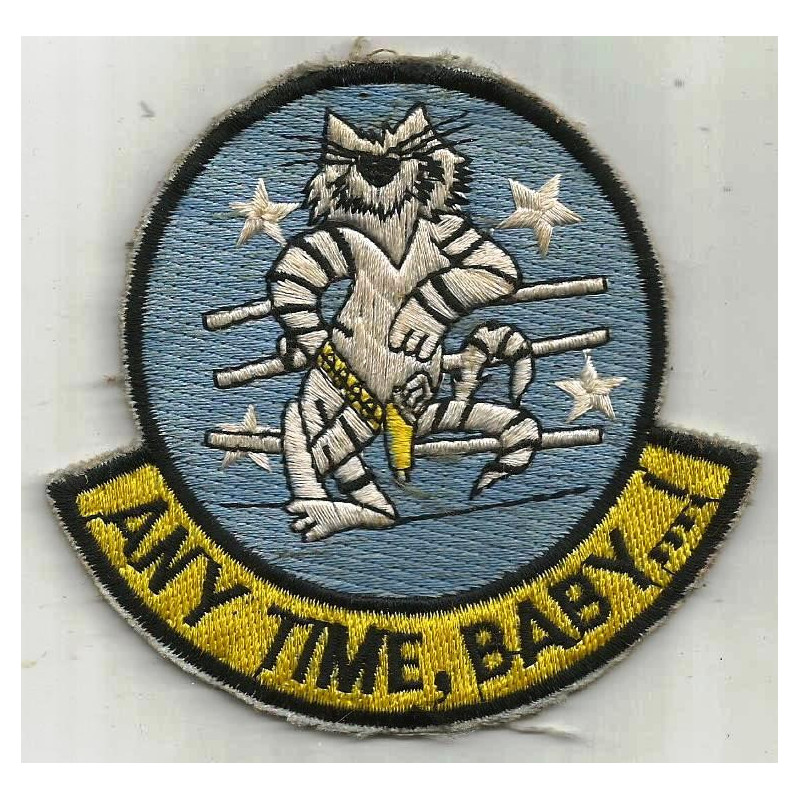 Patch "Any Time, Baby...!" Pilote d'Avion Tomcat F-14 US Navy