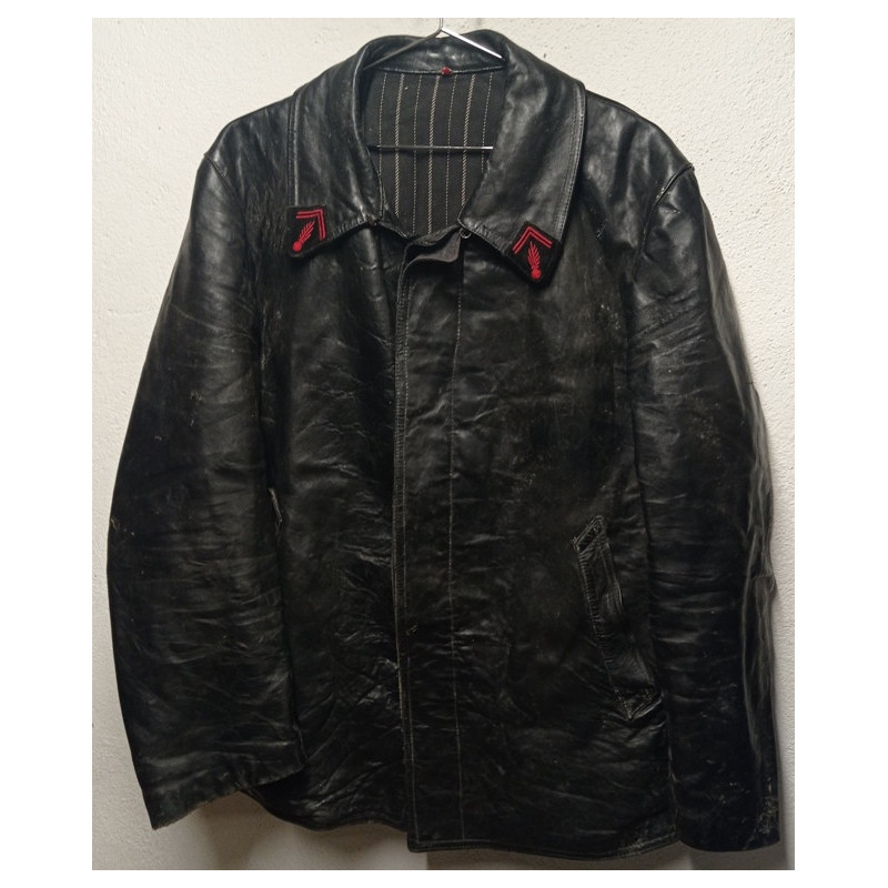 Veste de feu en cuir légère Troupe Sapeur-Pompier années 70/80