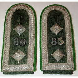 Paire d'épaulettes d'Adjudant-chef du 85ème Régiment de Gebirgsjäger - Roumanie/Russie/Italie