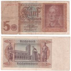 5 Reichsmark Reichsbank Série X