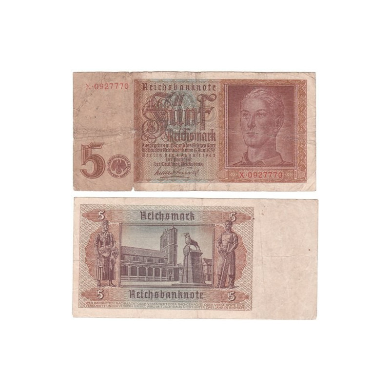 5 Reichsmark Reichsbank Série X