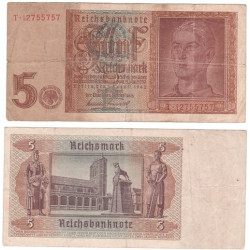 5 Reichsmark Reichsbank Série T
