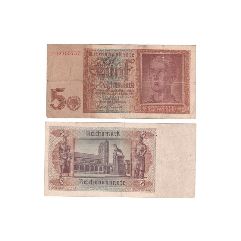 5 Reichsmark Reichsbank Série T