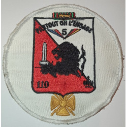 Ecusson brodé velcro 5ème Compagnie du 110ème Régiment d'Infanterie