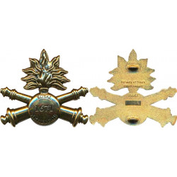 Insigne de béret 1er Régiment d'Artillerie - 2ème Modèle