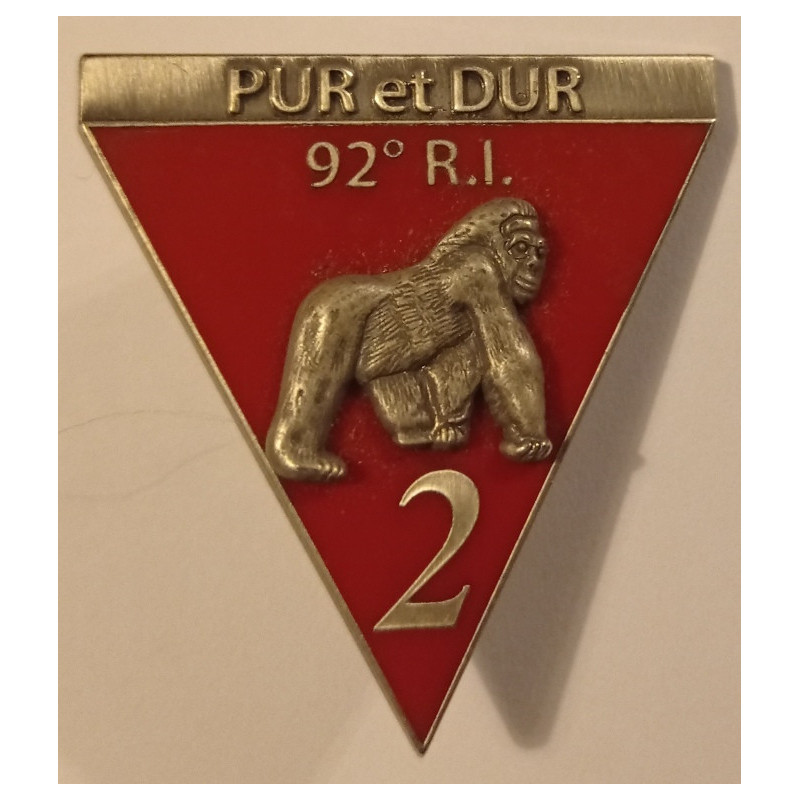 92ème Régiment d'Infanterie - 2ème Compagnie - Triangle - Matriculé