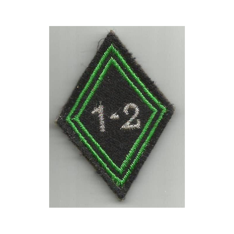 Losange de bras 1er - 2ème Régiments de Chasseurs sous-officier / officier velcro