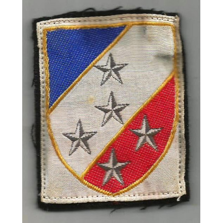 Ecusson patch insigne militaire broderie tissu 3e corps d'armée bleu
