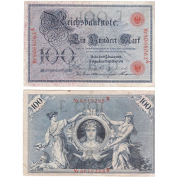 100 Mark type 1908 cachet rouge Série A