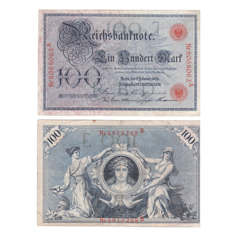 100 Mark type 1908 cachet rouge Série A